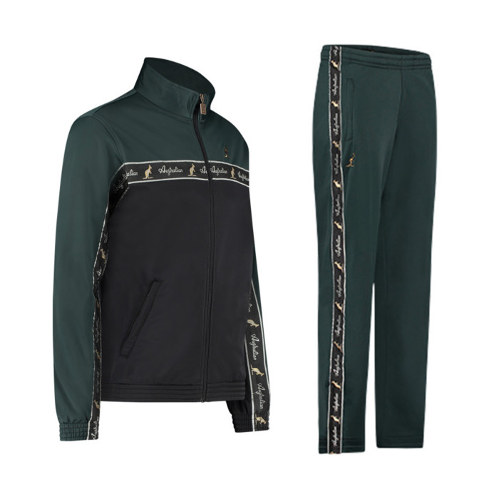 Australian tracksuit black piping 3.0 | black - woods green
