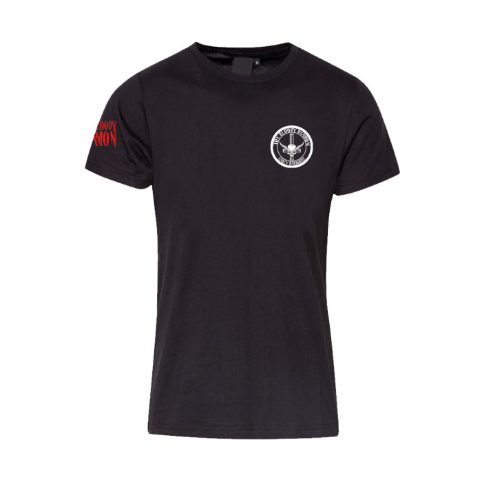 The Bloody Deamon vertical back logo | black