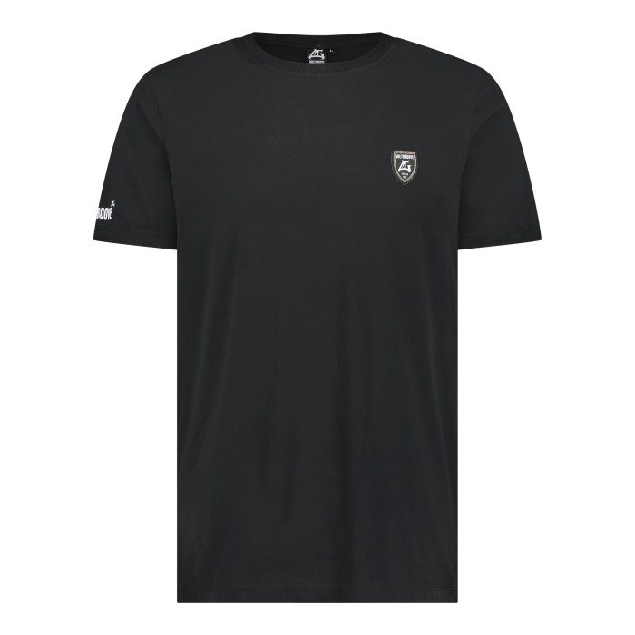 Multigroove black t-shirt with embroidered logo