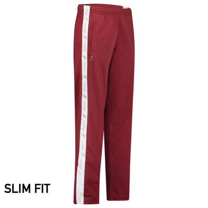 Australian pants slim fit with 2 zippers and white piping 3.0 | bordeaux