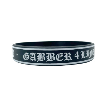 100% Hardcore Wristband Gabber 4 Life | Black