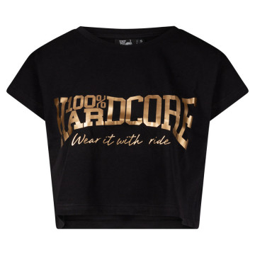 100% Hardcore croptop Essential black-gold