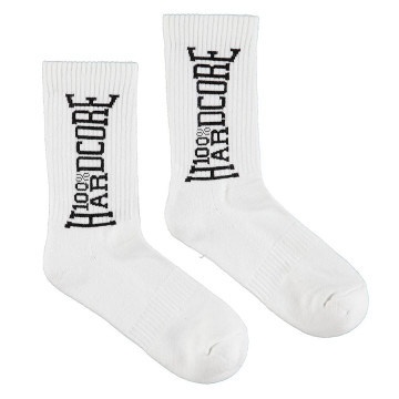 100% Hardcore socks THE BRAND | white