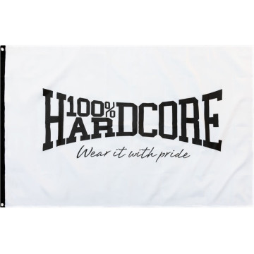 100% Hardcore Flag WEAR IT WITH PRIDE - White