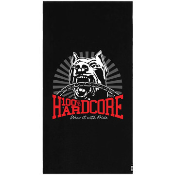 100% Hardcore Beach Towel DOG-1 | Black