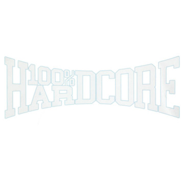 100% Hardcore car sticker WEAR IT WITH PRIDE mini 15.8 CM | white