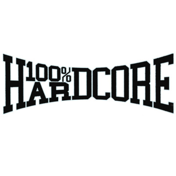 100% Hardcore car sticker WEAR IT WITH PRIDE mini 15.8 CM | black