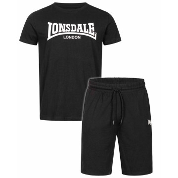 Lonsdale T-shirt en shorts set Moy | zwart