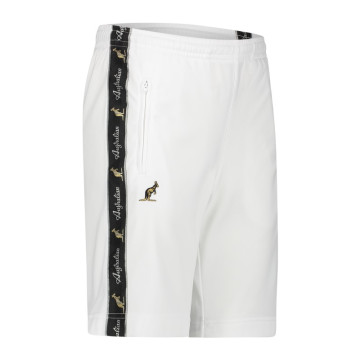 Australian bermuda with two zippers and black piping 2.0 | white