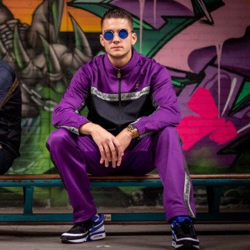 Australian duo jacket silver breasted 2.0 | black - purple