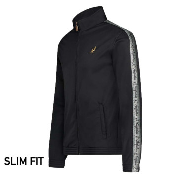 Australian slim fit jacket silver piping 2.0 | black