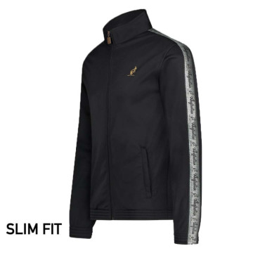Australian slim fit jacket silver trim + big logo 3.0 | black