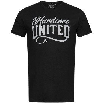 Hardcore United T-shirt reflective logo print | black