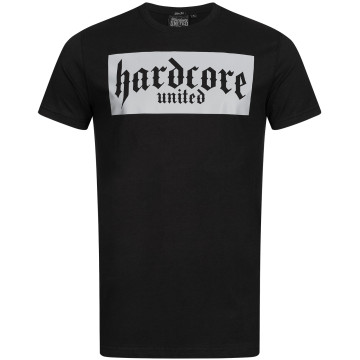 Hardcore United T-shirt reflective goth logo print bar | black