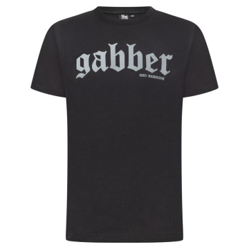 100% Hardcore T-shirt Gabber Essentials with Silver Print| Black