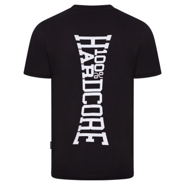 100% Hardcore T-Shirt with Vertical Logo | Black