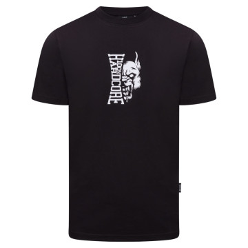 100% Hardcore T-Shirt with Vertical Logo | Black
