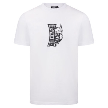 100% Hardcore T-Shirt with Vertical Logo | White