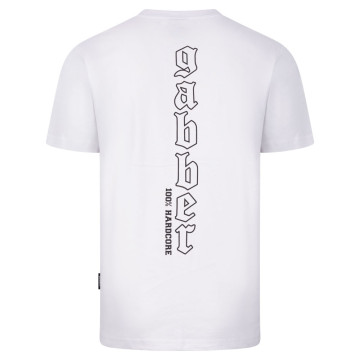 100% Hardcore T-shirt with Gabber Print | White