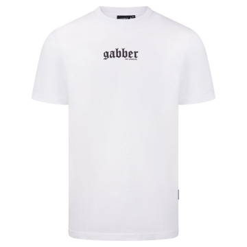 100% Hardcore T-shirt with Gabber Print | White
