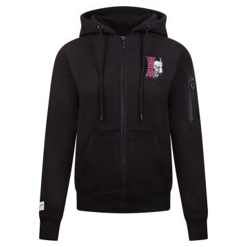 100% Hardcore Hoodie with Pink Logo | Black