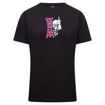 100% Hardcore Women's T-Shirt with Pink Logo | Black