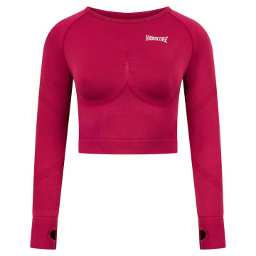 100% Hardcore Essential sport longsleeve cropped | red