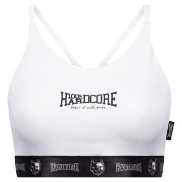 100% Hardcore taping sporttop | white