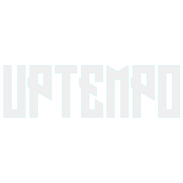 Uptempo car sticker the brand | white
