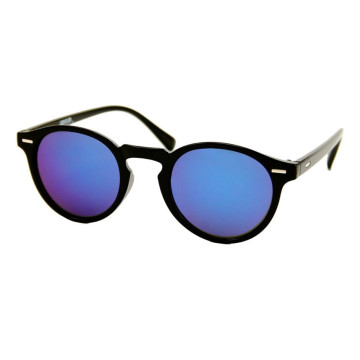 Loud and Clear retro glasses black oval | blue purple mirror glasses