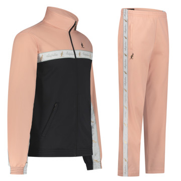 Australian tracksuit white piping 3.0 | black - apricot