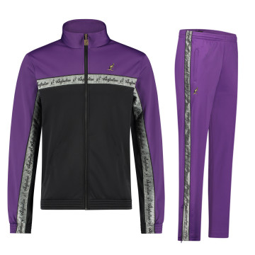 Australian Tracksuit with Silver Piping 3.0 | Black - Purple