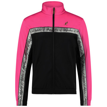 Australian Duo Jacket with Silver Chest Piping 3.0 | Black - Pink