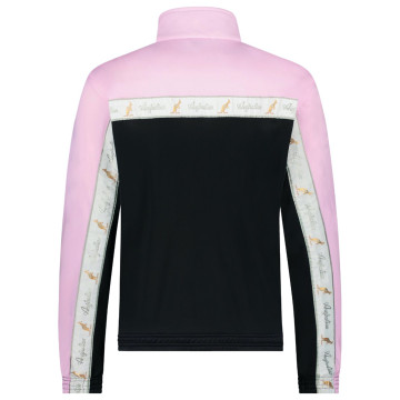 Australian Duo Jacket with white piping 3.0 | black - pastel pink