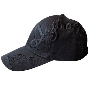 Australian cap black crossover embroidery exclusive | black