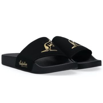 Australian slippers big logo | zwart - goud
