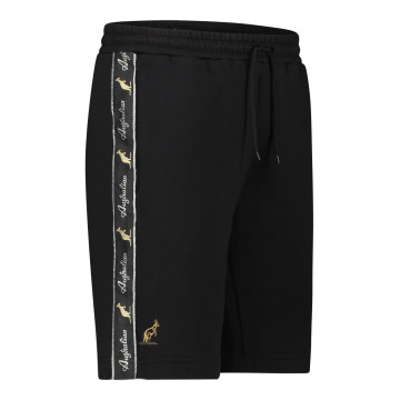 Australian bermuda cotton with two zippers and black piping 2.0 | black