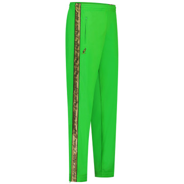 Australian pants with 2 zippers and gold piping 2.0 | kawasaki green