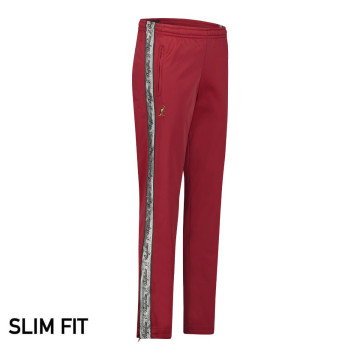 Australian pants slim fit with 2 zippers and silver piping 3.0 | Bordeaux red 