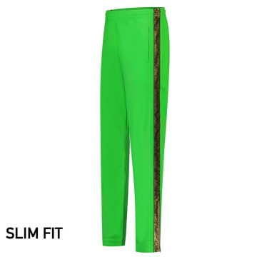 Australian pants slim fit 2 zippers and Gold piping 3.0 | kawasaki green
