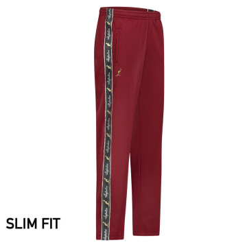 Australian pants slim fit with 2 zippers and black piping 3.0 | Bordeaux red 