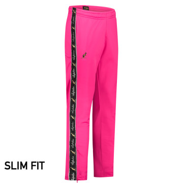Australian pants slim fit with 2 zippers and black piping 3.0 | Pink