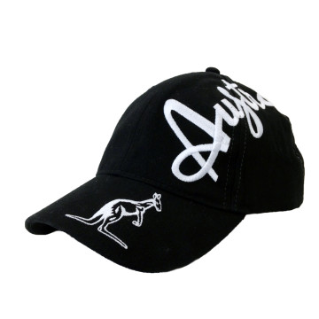 Australian cap white crossover embroidery exclusive | black