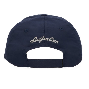 Australian cap with silver logo emblem navy