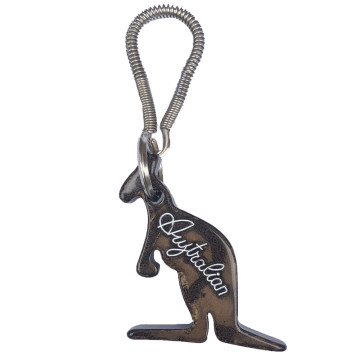 Australian key ring | marble effect ☓ brown