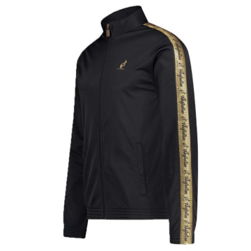 Australian slim fit jacket gold piping + big logo 3.0 | black