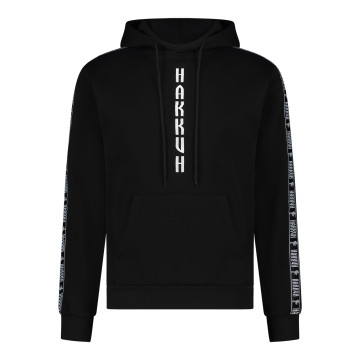 Hakkuh hoodie gabberlogo met schouderbies 