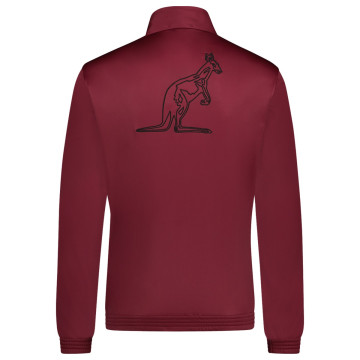 Australian slim fit jacket black piping + big logo | bordeaux red 