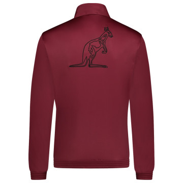 Australian slim fit jacket gold piping + big logo | bordeaux red