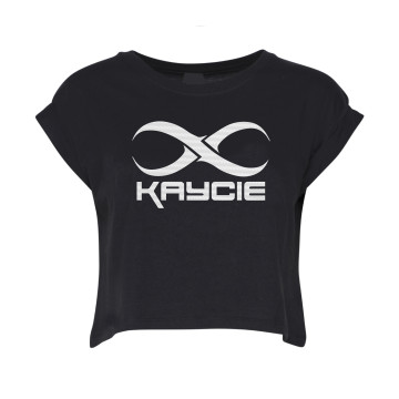 DJ Kaycie croptop logo | black